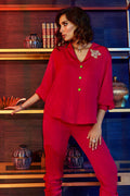 Wardha Saleem | Luxury Pret Fusion Wear | GOSSIP GIRL â HOT PINK CO-ORD SET - by - Libasekhas UK - Registered Vendor of : Wardha Saleem - 100% Original Designer Dresss