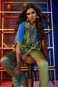 Wardha Saleem | Luxury Pret Fusion Wear | HUMMING BIRD JUMPSUIT - by - Libasekhas UK - Registered Vendor of : Wardha Saleem - 100% Original Designer Dresss
