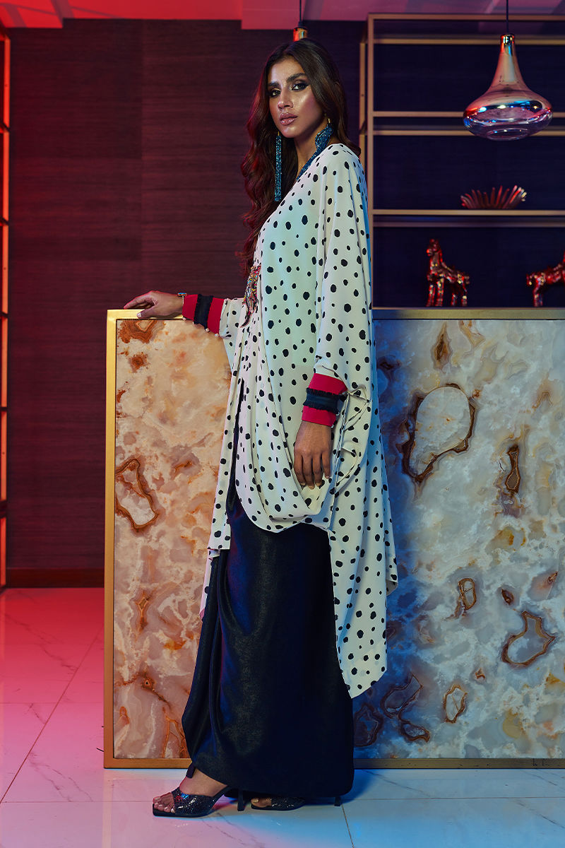 Wardha Saleem | Luxury Pret Fusion Wear | HOT SPOTâ 3PC FORMAL DRAPE - by - Libasekhas UK - Registered Vendor of : Wardha Saleem - 100% Original Designer Dresss