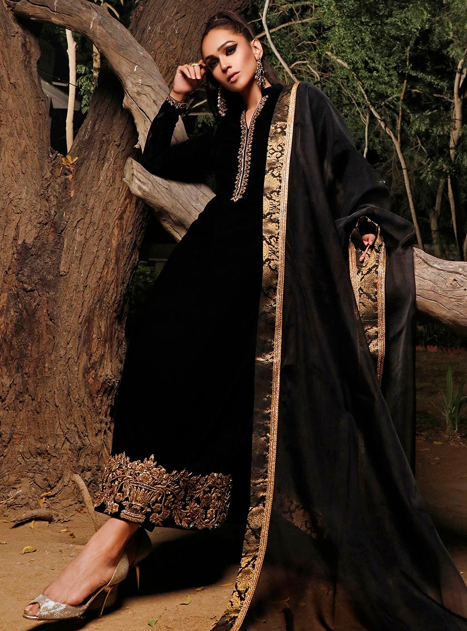 Zainab Chottani | Semi Formals | MYSTERIOUS SHADOW - by - Libasekhas UK - Registered Vendor of : Zainab Chottani - 100% Original Designer Dresss
