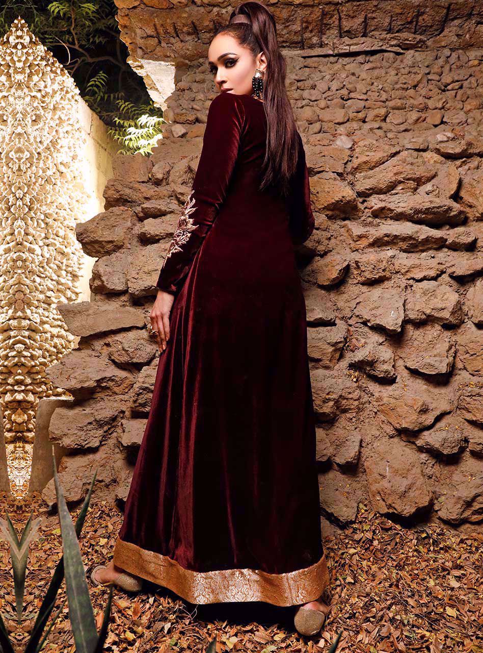 Zainab Chottani | Semi Formals | ALIZARIN CRIMSON - by - Libasekhas UK - Registered Vendor of : Zainab Chottani - 100% Original Designer Dresss