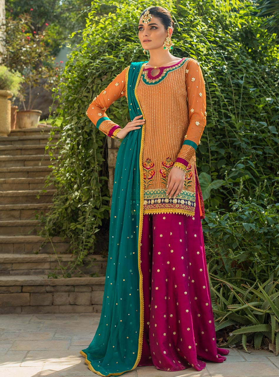 Zainab Chottani | Semi Formals | NOORA - by - Libasekhas UK - Registered Vendor of : Zainab Chottani - 100% Original Designer Dresss