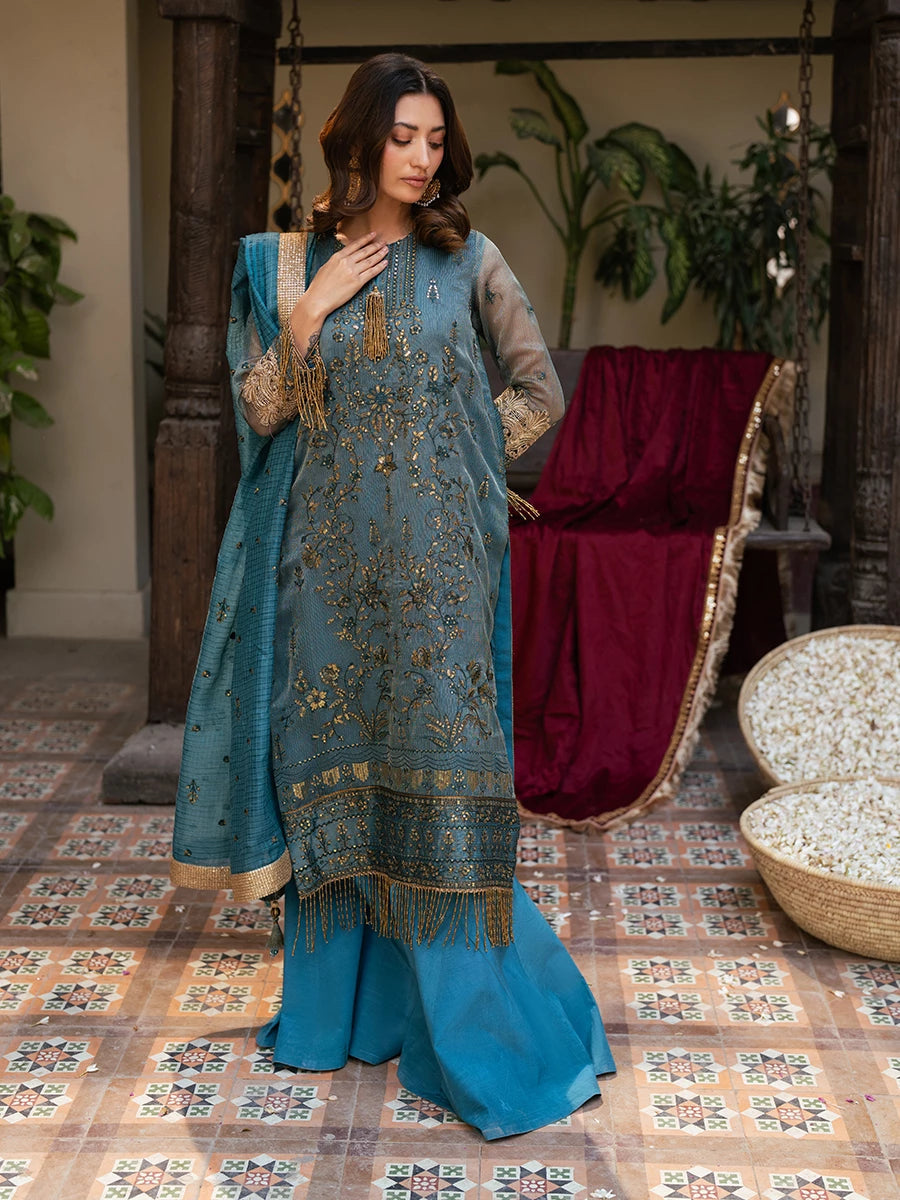 Salitex | Signature Festive Chiffon | SUNW6JI039UT - by - Libasekhas UK - Registered Vendor of : Salitex - 100% Original Designer Dresss