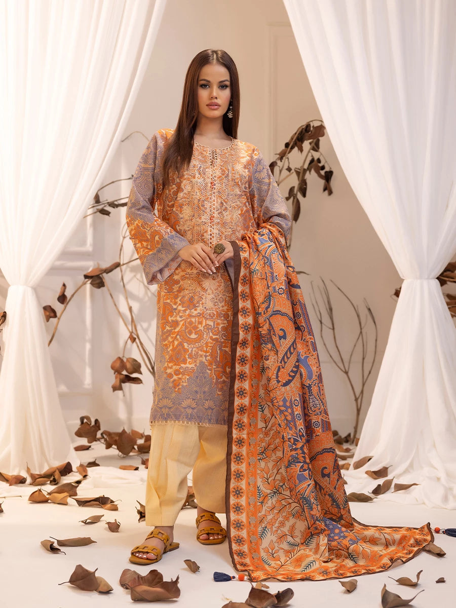 Salitex | Khaddar 24 |  K-02 - by - Libasekhas UK - Registered Vendor of : Salitex - 100% Original Designer Dresss