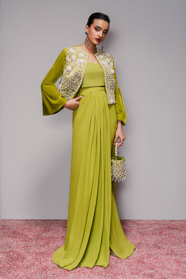 Haute Form | Rose Winter Plush | Breathing Neon - by - Libasekhas UK - Registered Vendor of : Haute Form - 100% Original Designer Dresss
