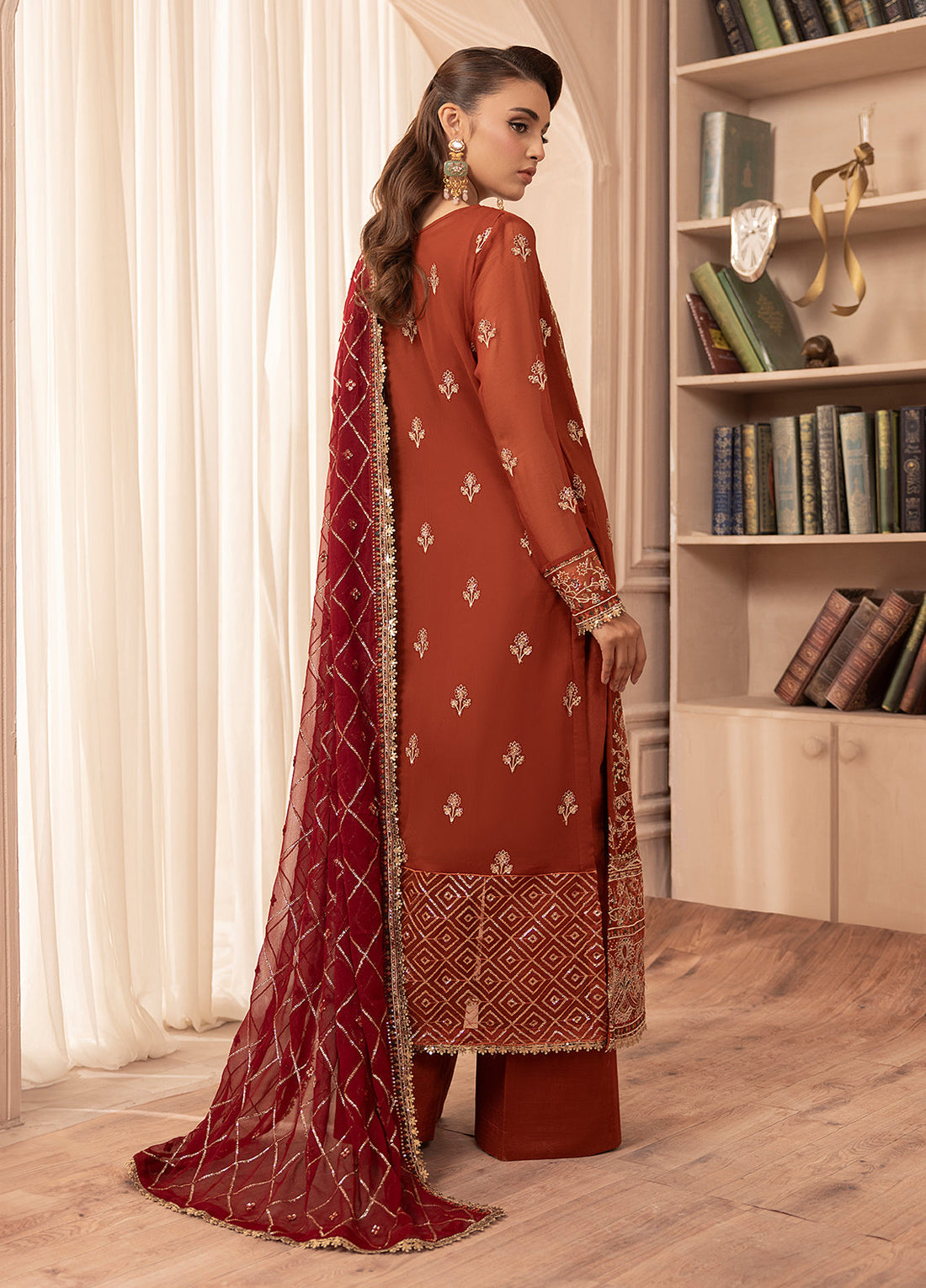 Sahane | Elyssa Festive Chiffon | CT-19007 Dune - ELYSSA - by - Libasekhas UK - Registered Vendor of : Sahane - 100% Original Designer Dresss