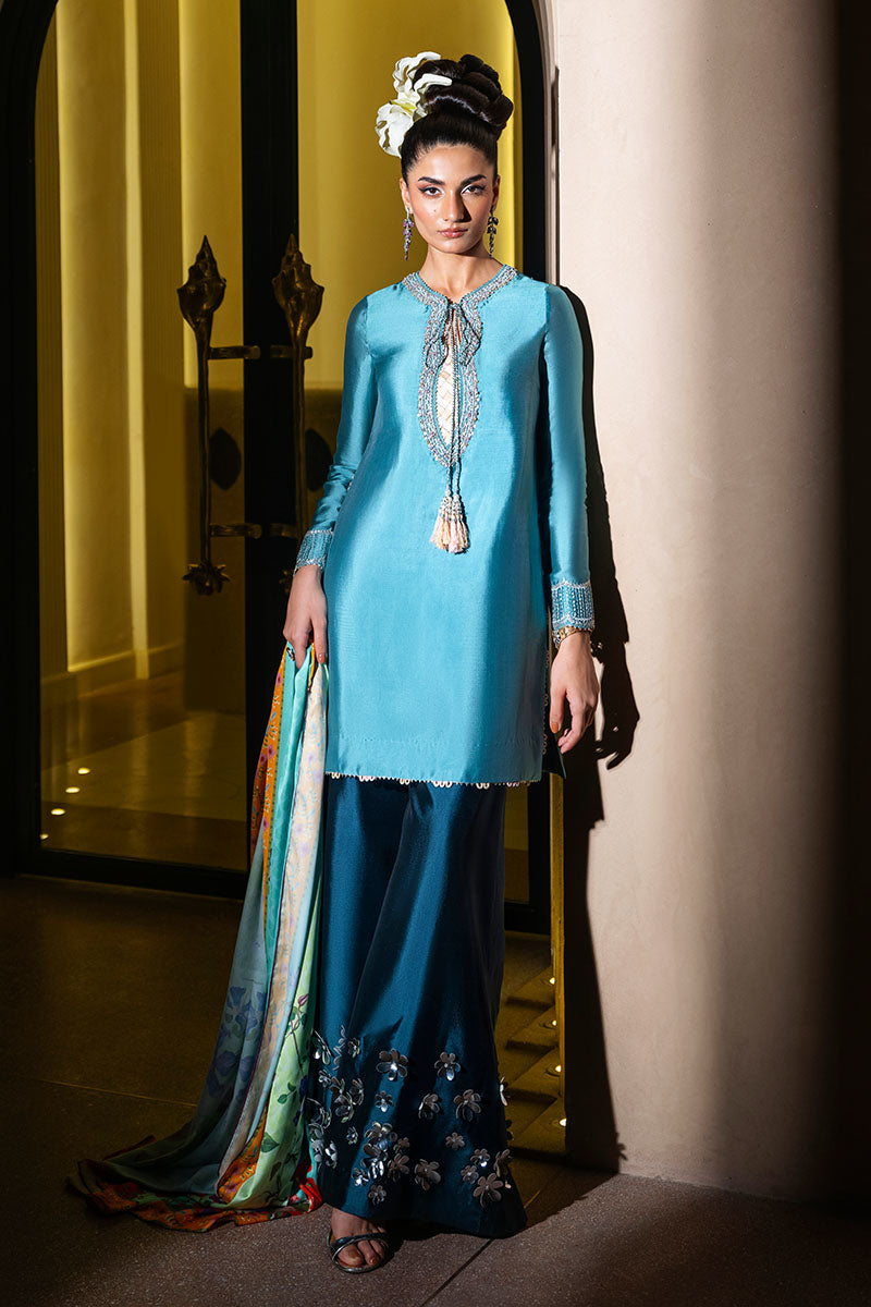 Haute Form | Diva Formals | Floral Applique - by - Libasekhas UK - Registered Vendor of : Haute Form - 100% Original Designer Dresss