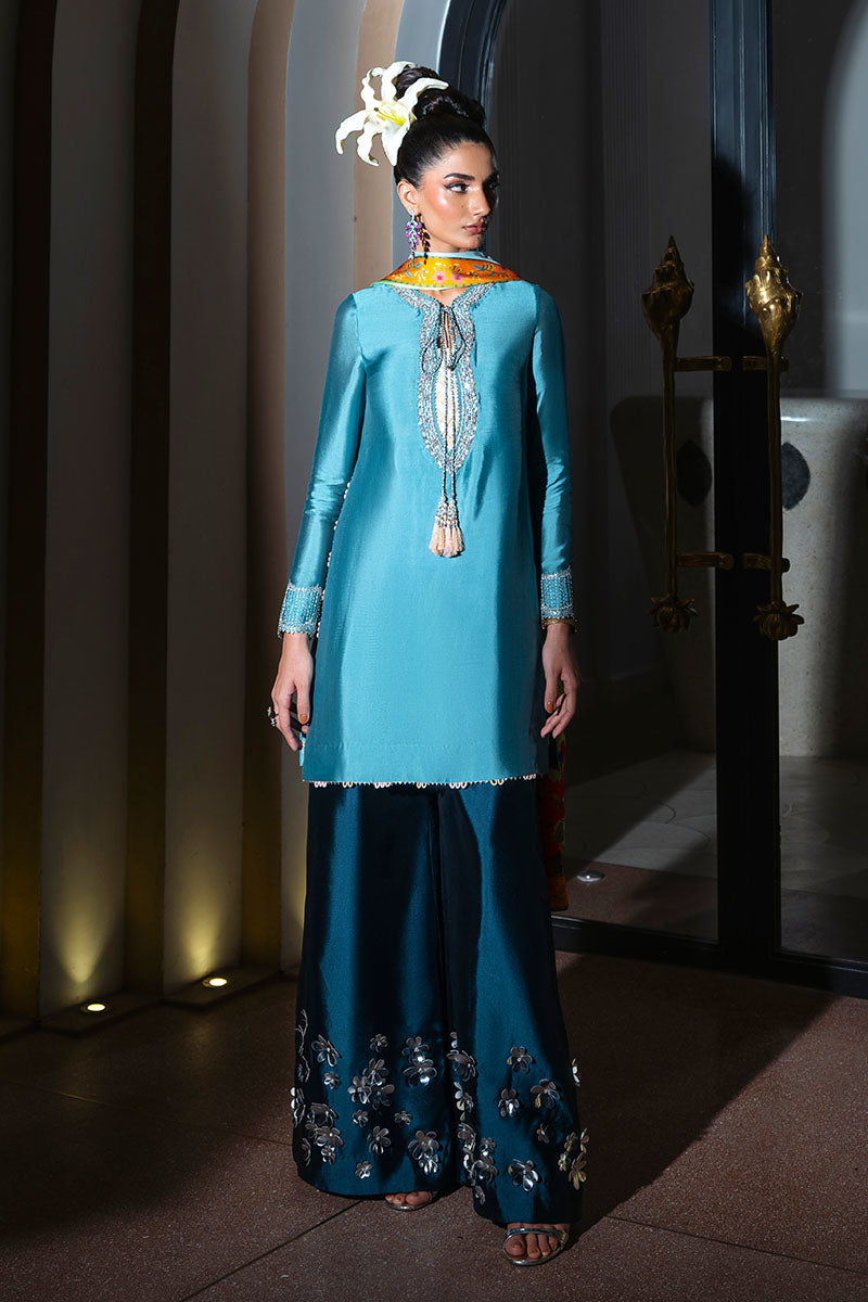 Haute Form | Diva Formals | Floral Applique - by - Libasekhas UK - Registered Vendor of : Haute Form - 100% Original Designer Dresss
