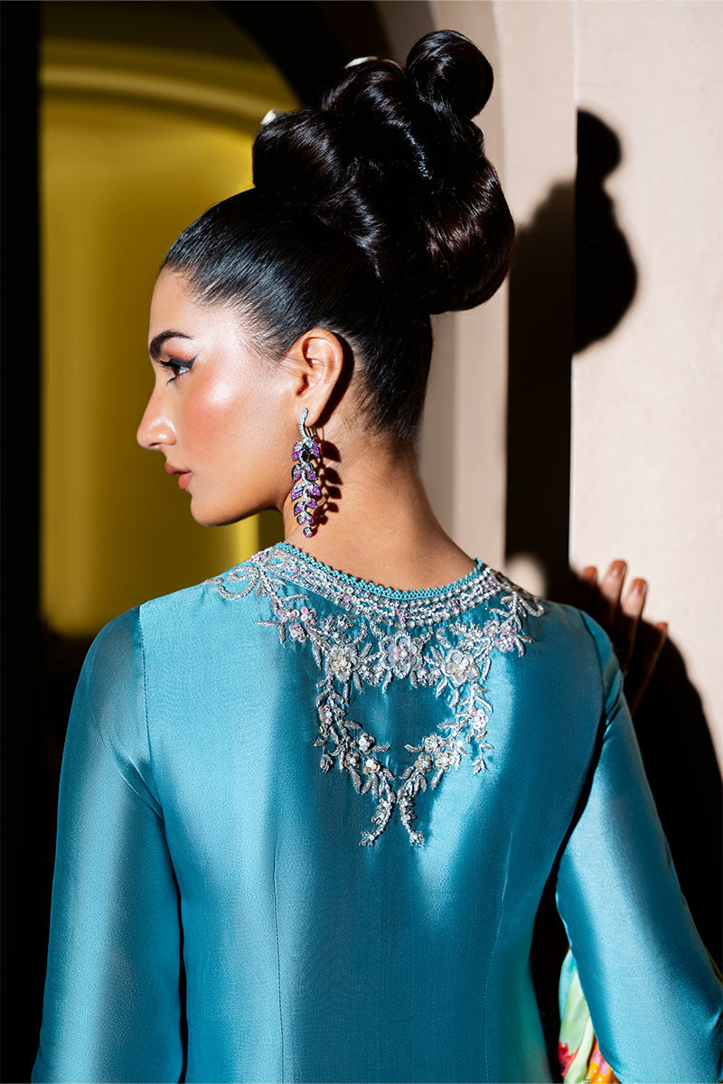 Haute Form | Diva Formals | Floral Applique - by - Libasekhas UK - Registered Vendor of : Haute Form - 100% Original Designer Dresss