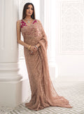 Zainab Chottani | Semi Formals | RAVISHING ROSE SAREE - by - Libasekhas UK - Registered Vendor of : Zainab Chottani - 100% Original Designer Dresss