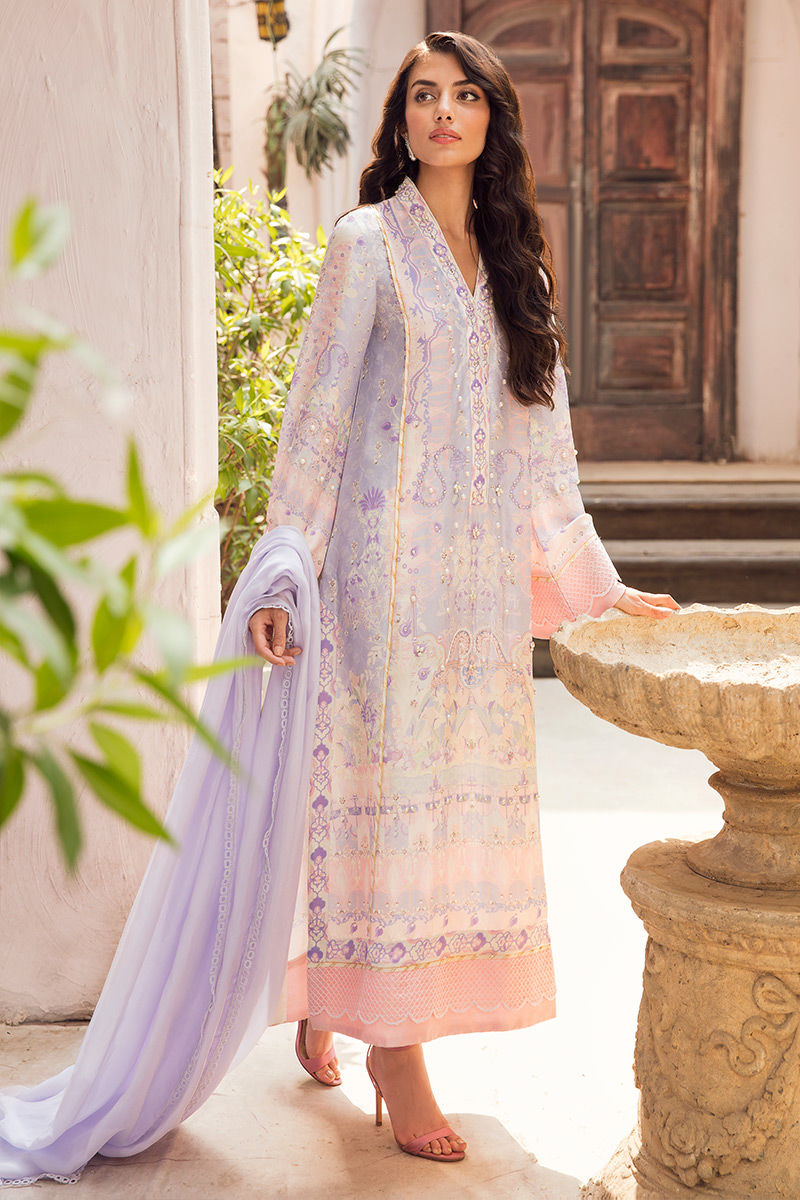 Ansab Jahangir | Digital Silk | Dreamy impression - by Libasekhas UK - Registered Vendor of : Ansab Jahangir - 100% Original Designer Dress