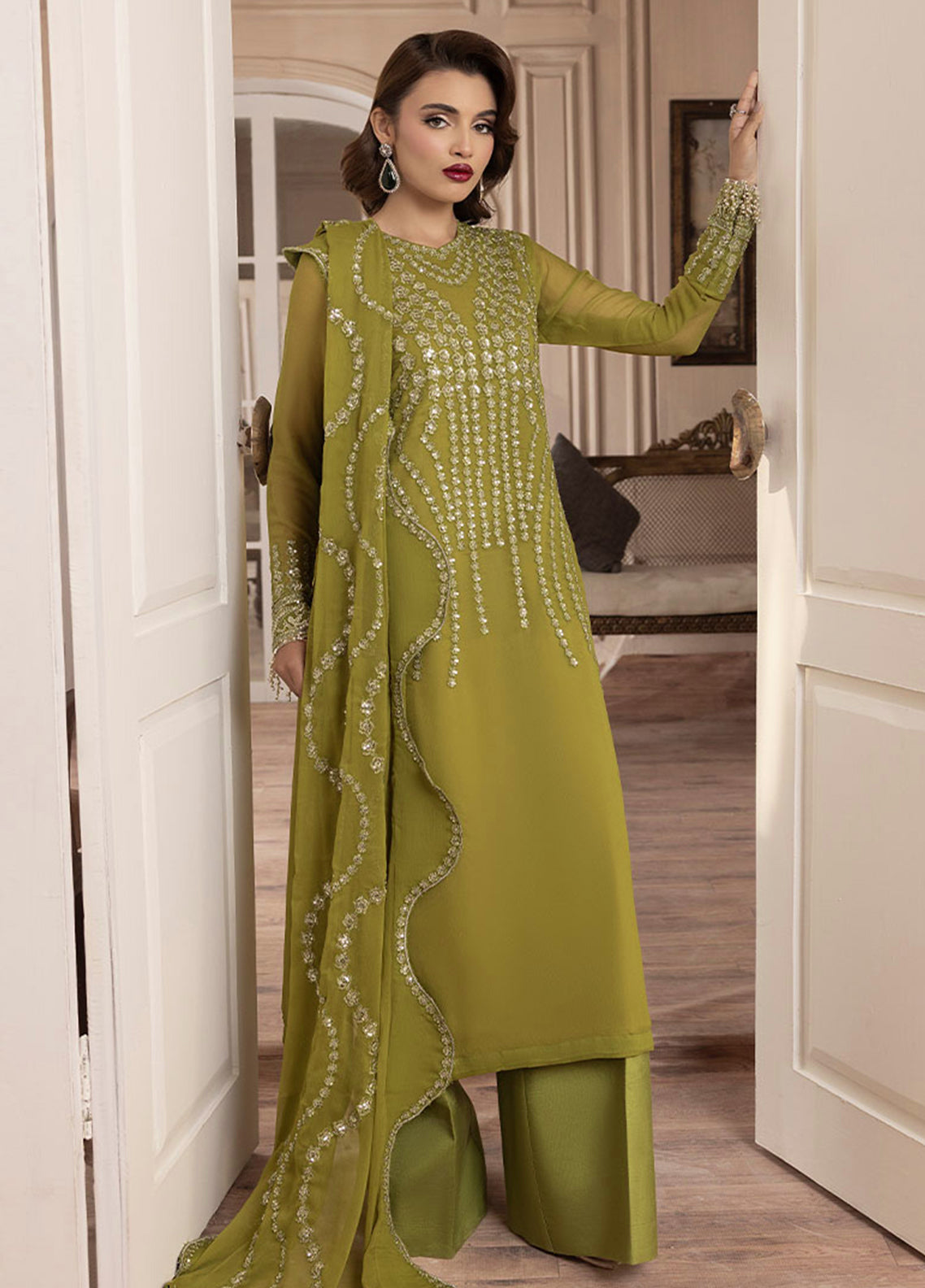 Sahane | Elyssa Festive Chiffon | CT-19001 Eve - ELYSSA - by - Libasekhas UK - Registered Vendor of : Sahane - 100% Original Designer Dresss
