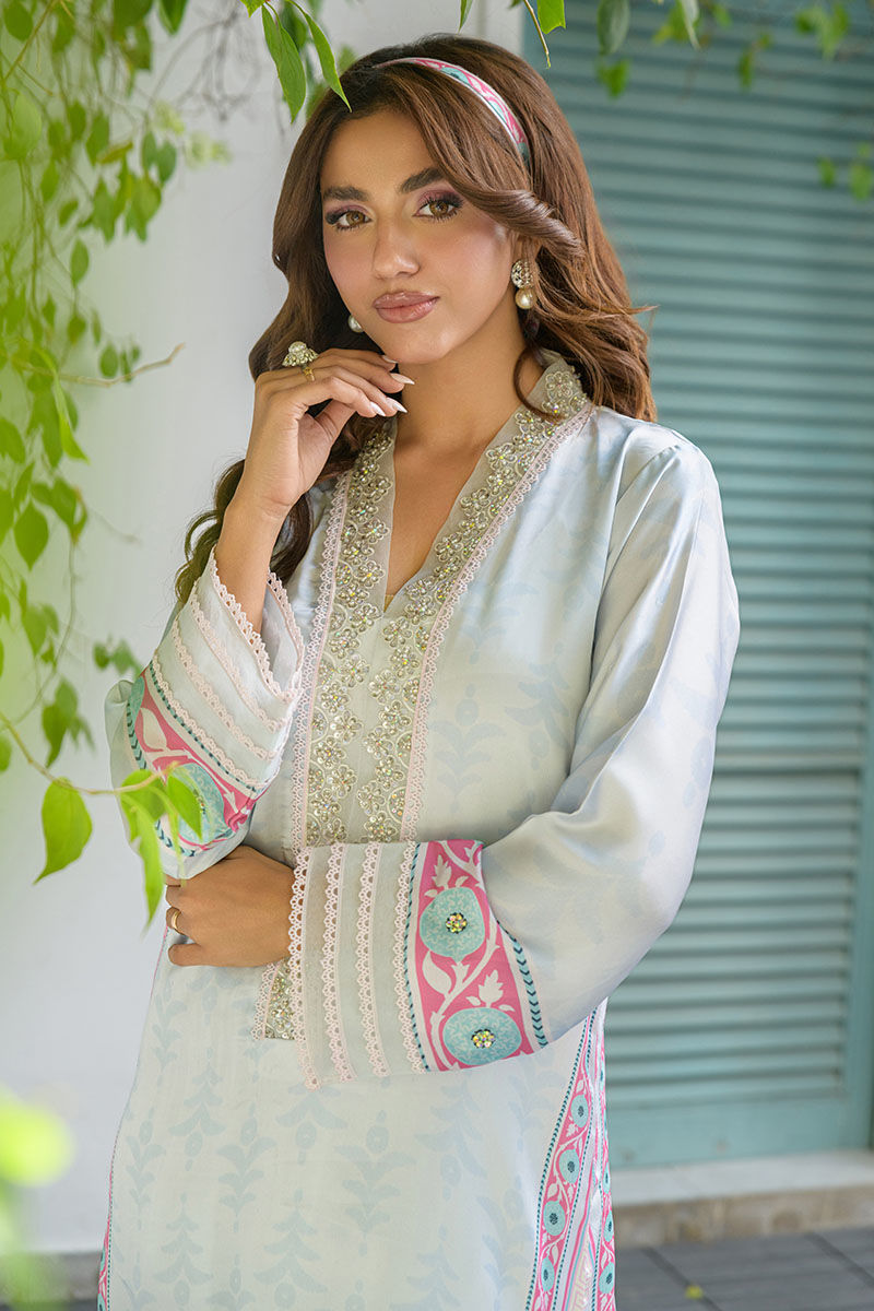 Fatima Khan | Eid Digital Silk Prints | Mod Sky - by - Libasekhas UK - Registered Vendor of : Fatima Khan - 100% Original Designer Dresss