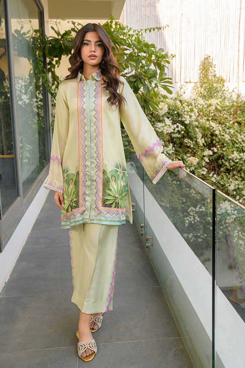 Fatima Khan | Eid Digital Silk Prints |   Pastel Orchid - by - Libasekhas UK - Registered Vendor of : Fatima Khan - 100% Original Designer Dresss