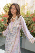 Fatima Khan | Eid Digital Silk Prints |   Aqua Coral - by - Libasekhas UK - Registered Vendor of : Fatima Khan - 100% Original Designer Dresss