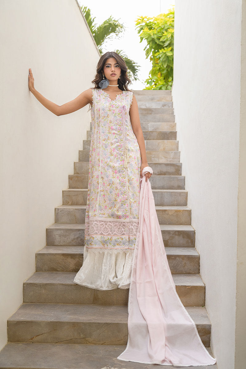 Fatima Khan | Eid Digital Silk Prints |   Flora - by - Libasekhas UK - Registered Vendor of : Fatima Khan - 100% Original Designer Dresss