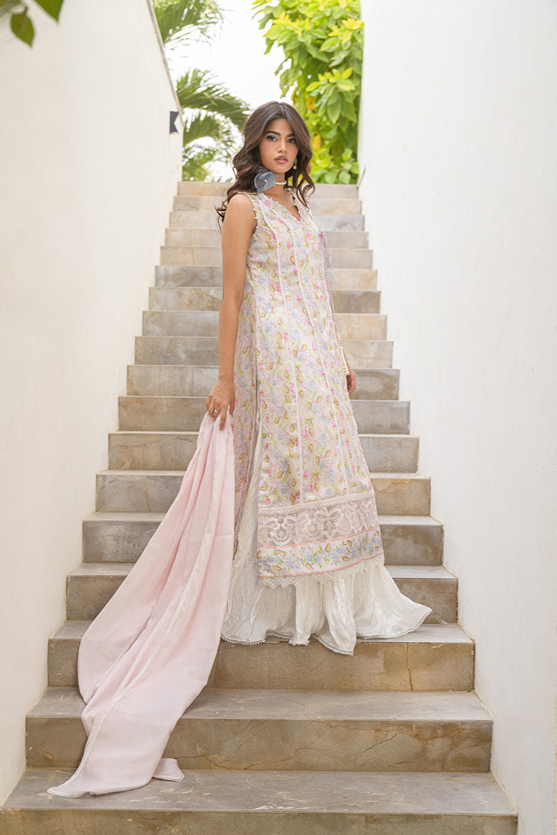 Fatima Khan | Eid Digital Silk Prints |   Flora - by - Libasekhas UK - Registered Vendor of : Fatima Khan - 100% Original Designer Dresss