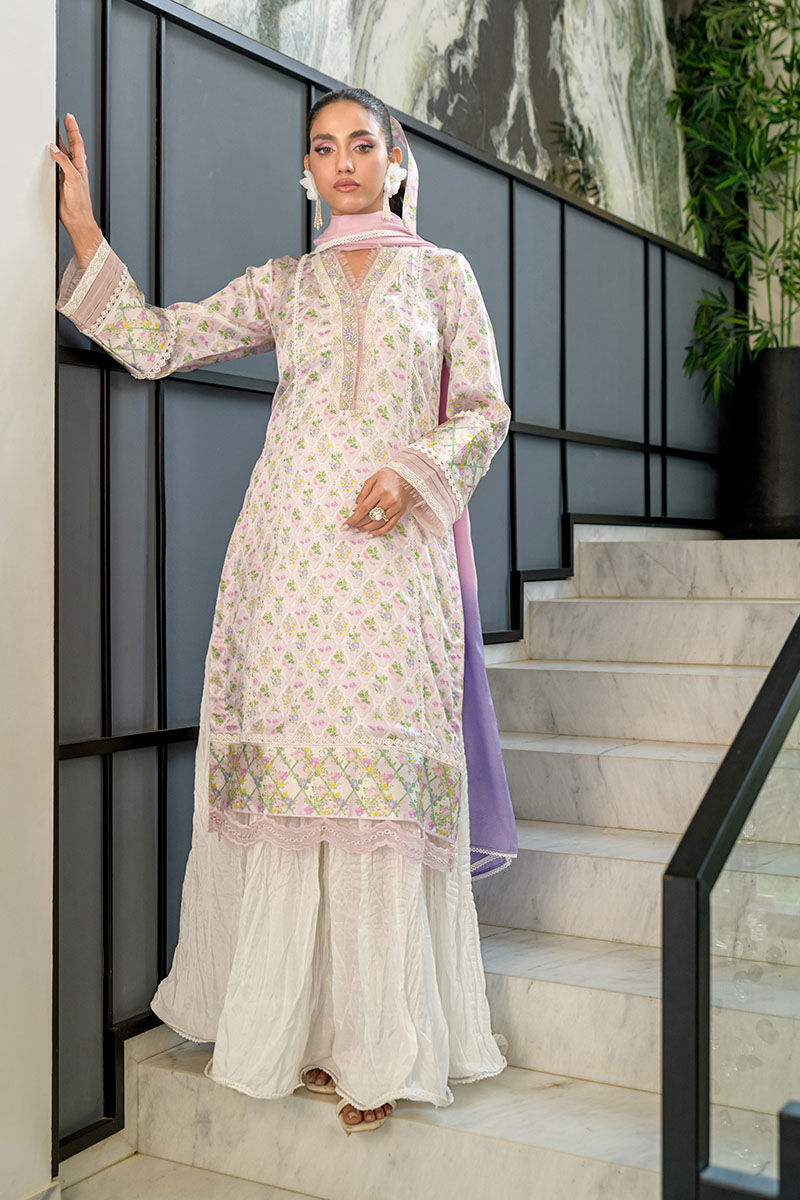 Fatima Khan | Eid Digital Silk Prints | Abloom - by - Libasekhas UK - Registered Vendor of : Fatima Khan - 100% Original Designer Dresss
