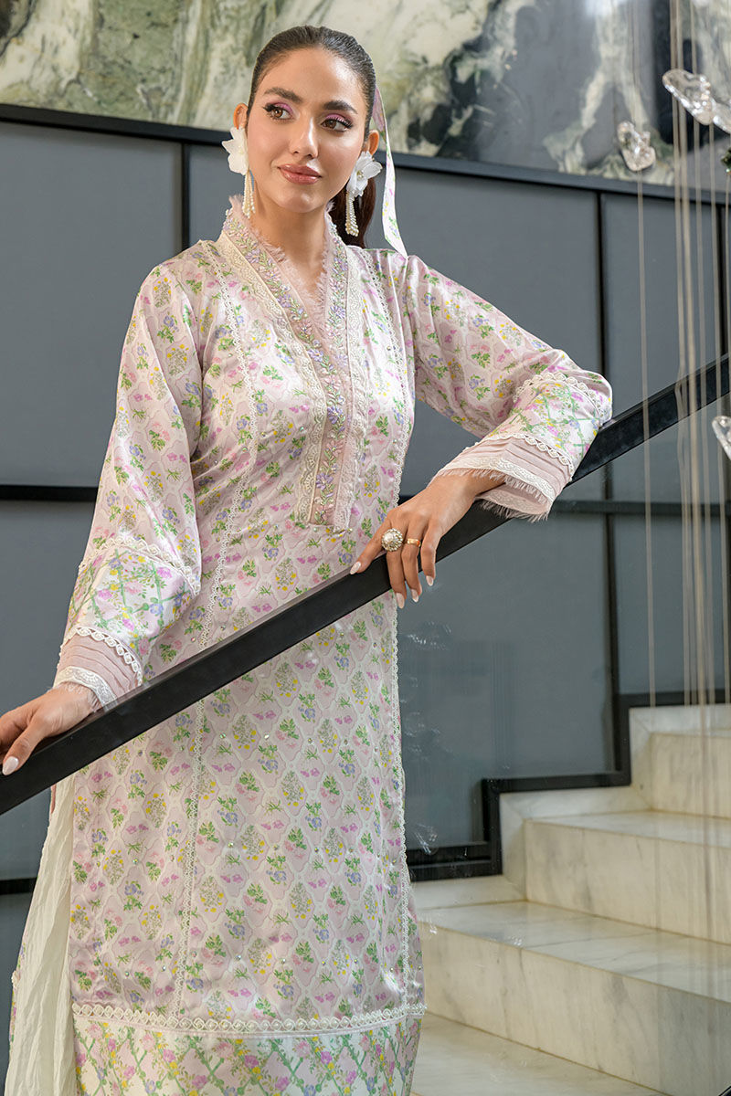 Fatima Khan | Eid Digital Silk Prints | Abloom - by - Libasekhas UK - Registered Vendor of : Fatima Khan - 100% Original Designer Dresss