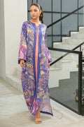Fatima Khan | Eid Digital Silk Prints | Amethyst - by - Libasekhas UK - Registered Vendor of : Fatima Khan - 100% Original Designer Dresss