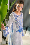 Fatima Khan | Eid Digital Silk Prints | White Opal - by - Libasekhas UK - Registered Vendor of : Hoorain Designer Wear - 100% Original Designer Dresss