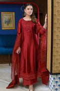 Fatima Khan | La Fleur Eid Edit | Scarlet - by - Libasekhas UK - Registered Vendor of : Fatima Khan - 100% Original Designer Dresss