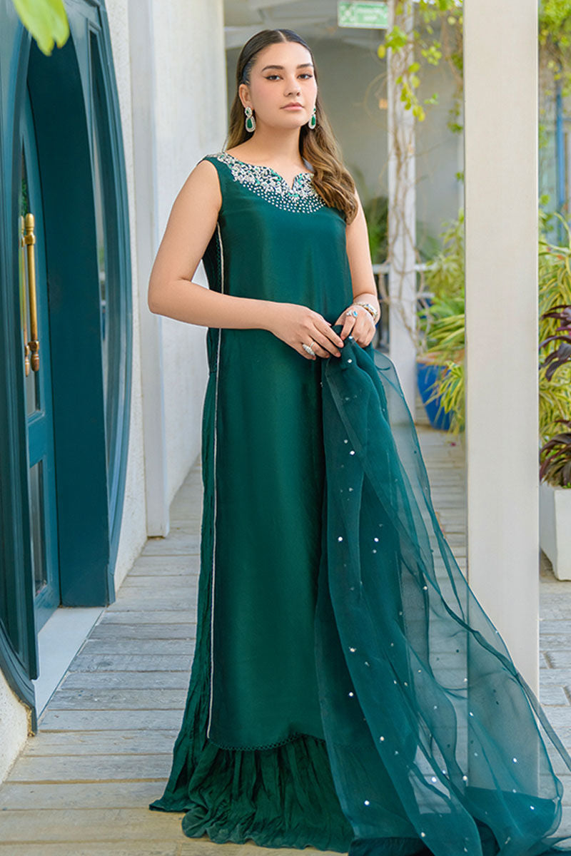 Fatima Khan | La Fleur Eid Edit | Viridity - by - Libasekhas UK - Registered Vendor of : Fatima Khan - 100% Original Designer Dresss