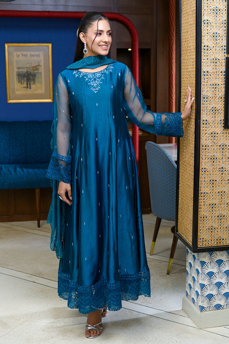 Fatima Khan | La Fleur Eid Edit | Azure Jade - by - Libasekhas UK - Registered Vendor of : Fatima Khan - 100% Original Designer Dresss