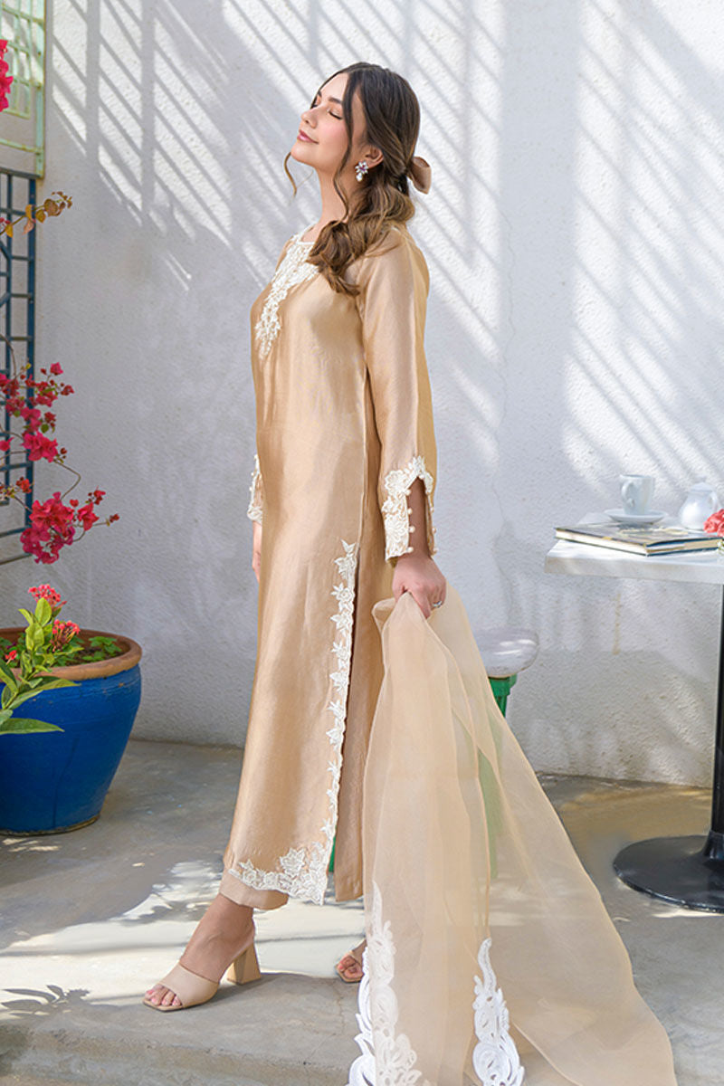 Fatima Khan | La Fleur Eid Edit | Beigetastic - by - Libasekhas UK - Registered Vendor of : Fatima Khan - 100% Original Designer Dresss