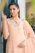Fatima Khan | La Fleur Eid Edit | Peach Buzz - by - Libasekhas UK - Registered Vendor of : Fatima Khan - 100% Original Designer Dresss