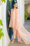 Fatima Khan | La Fleur Eid Edit | Peach Buzz - by - Libasekhas UK - Registered Vendor of : Fatima Khan - 100% Original Designer Dresss