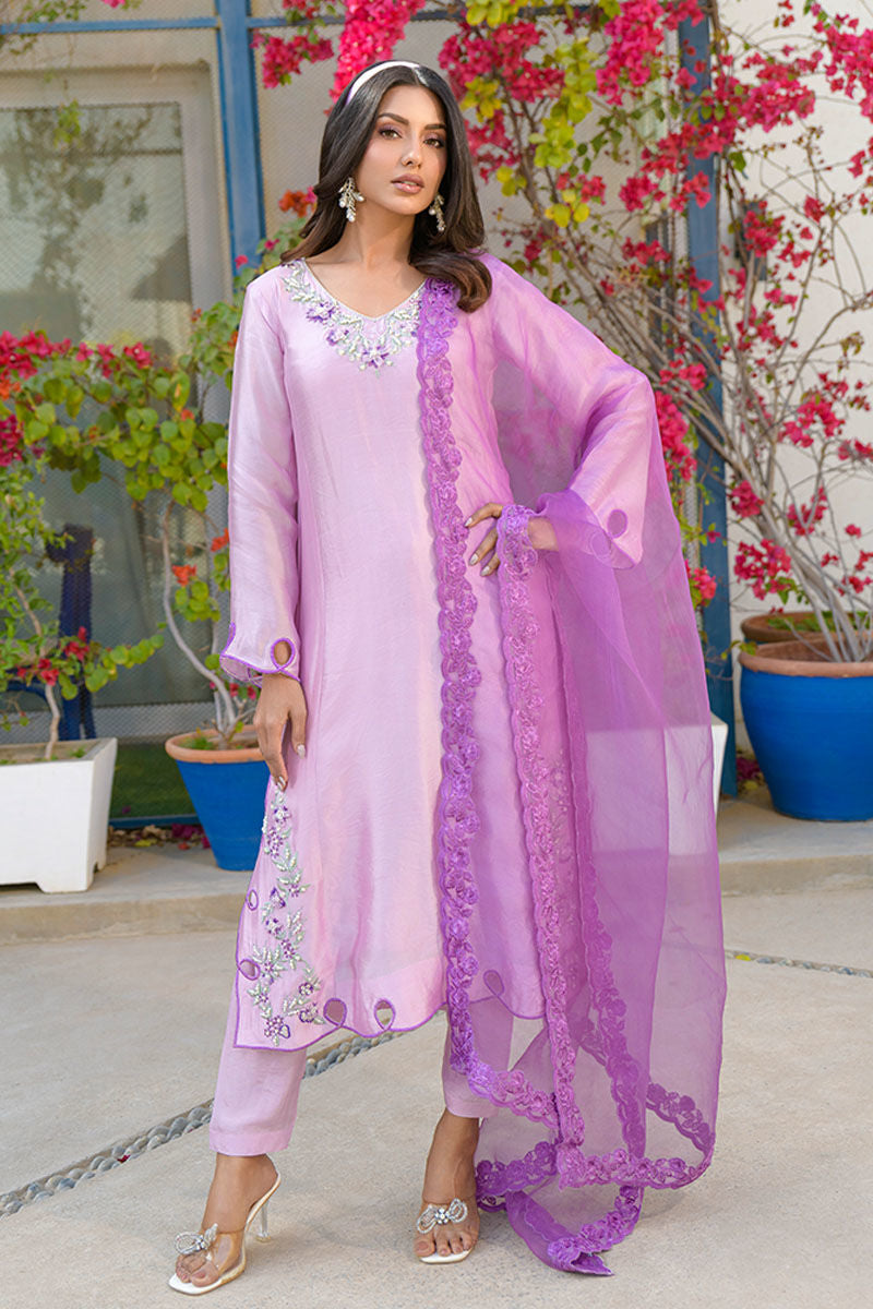 Fatima Khan | La Fleur Eid Edit | Lavenderlicious - by - Libasekhas UK - Registered Vendor of : Fatima Khan - 100% Original Designer Dresss