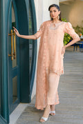 Fatima Khan | La Fleur Eid Edit | Peach Buzz - by - Libasekhas UK - Registered Vendor of : Fatima Khan - 100% Original Designer Dresss