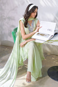 Fatima Khan | La Fleur Eid Edit | Pale Pistachio - by - Libasekhas UK - Registered Vendor of : Fatima Khan - 100% Original Designer Dresss