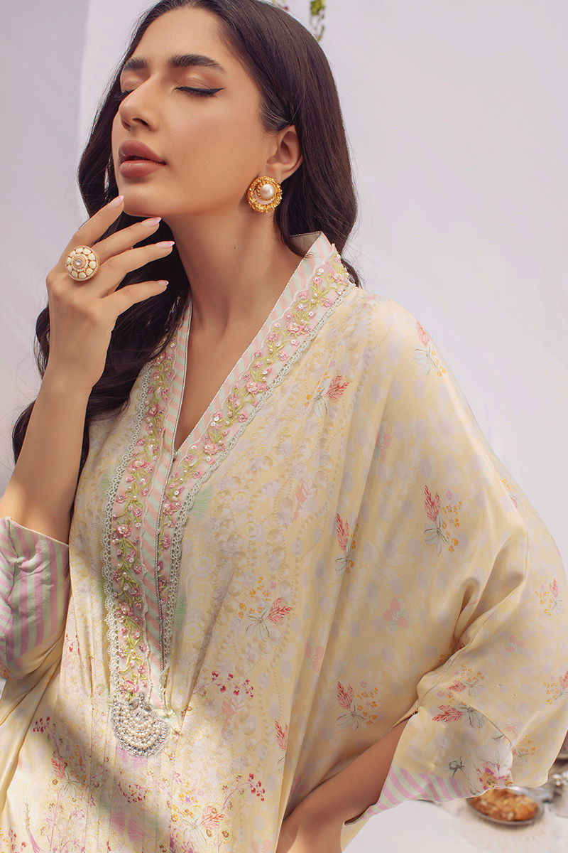 Ansab Jahangir | Summer Kaftans | JEWELED KAFTAN SPLENDOR - by Libasekhas UK - Registered Vendor of : Ansab Jahangir - 100% Original Designer Dress