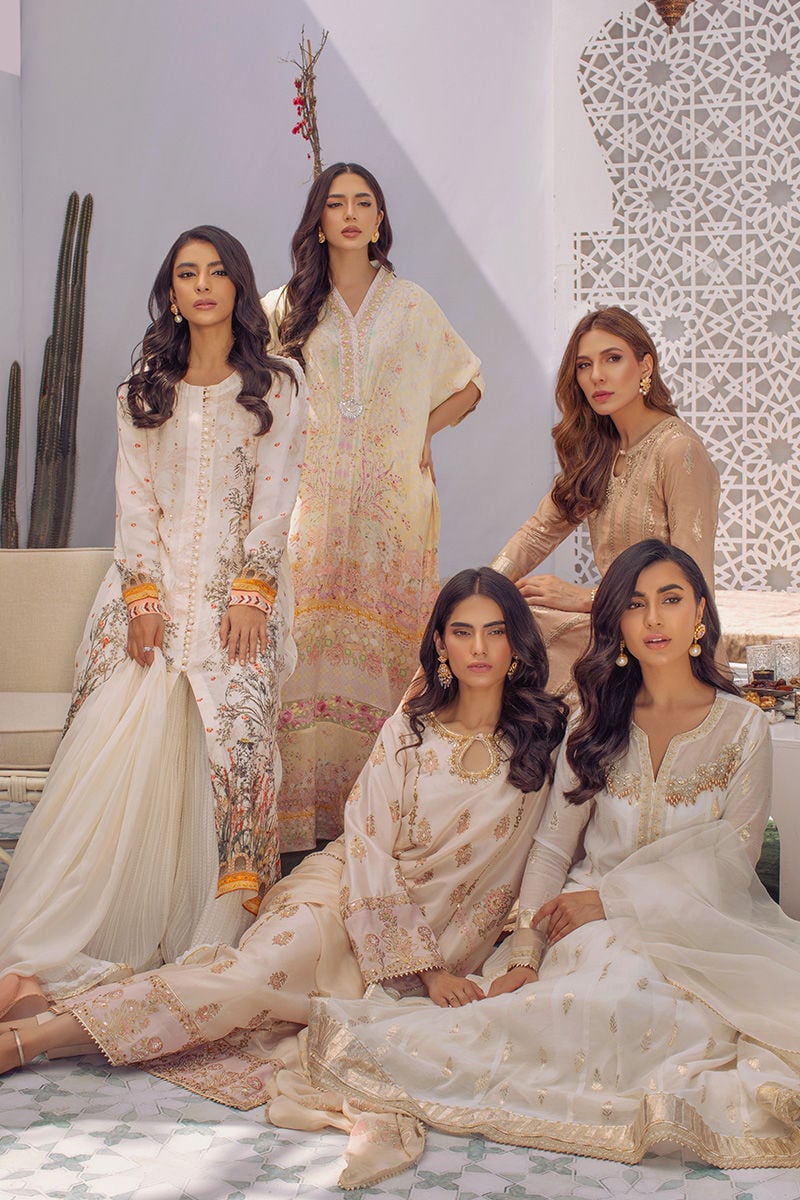 Ansab Jahangir | Summer Kaftans | JEWELED KAFTAN SPLENDOR - by Libasekhas UK - Registered Vendor of : Ansab Jahangir - 100% Original Designer Dress