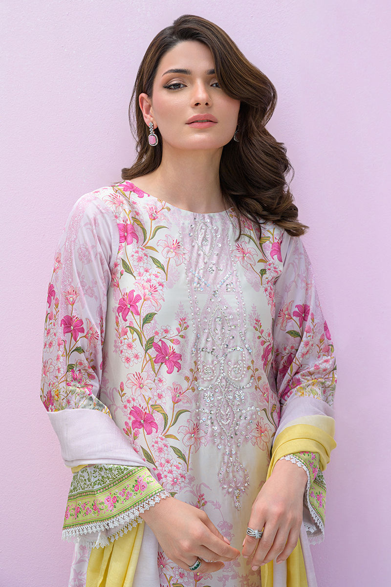 Fatima Khan | Eid Digital Silk Prints | Rose Reverie - by - Libasekhas UK - Registered Vendor of : Fatima Khan - 100% Original Designer Dresss