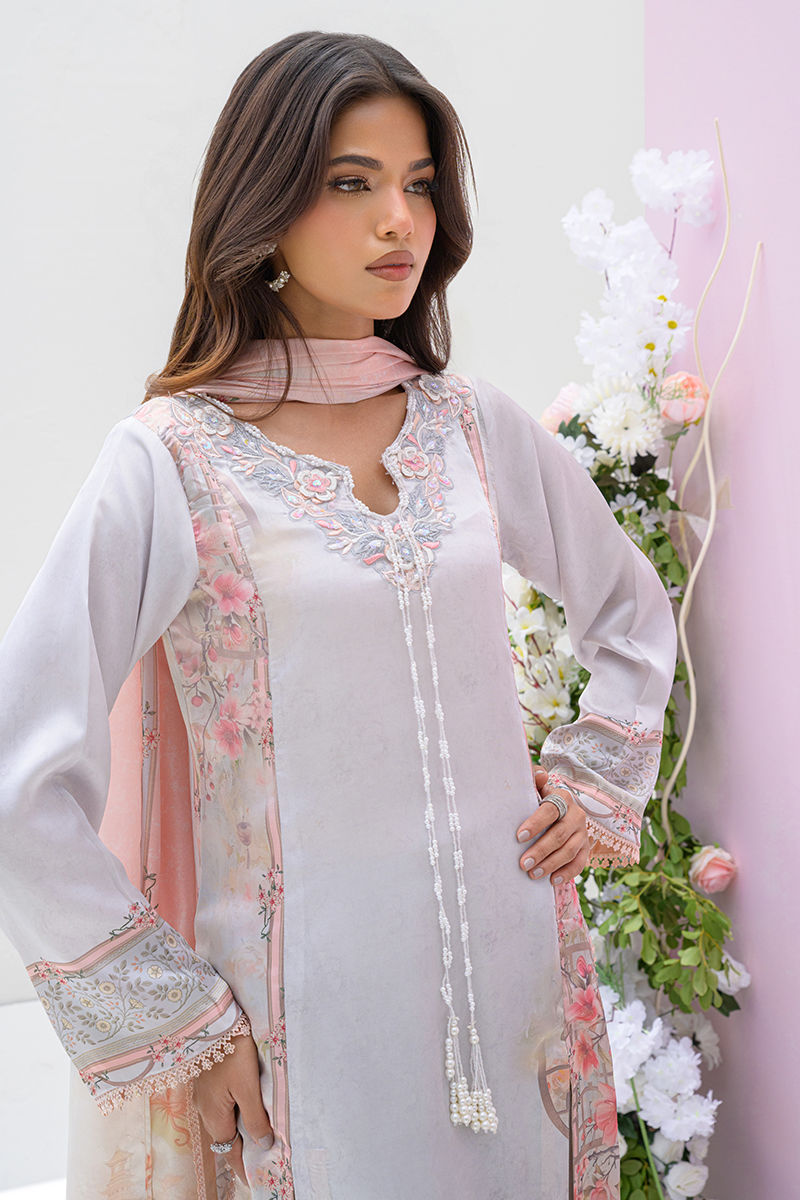 Fatima Khan | Eid Digital Silk Prints | Oriental Haze - by - Libasekhas UK - Registered Vendor of : Fatima Khan - 100% Original Designer Dresss