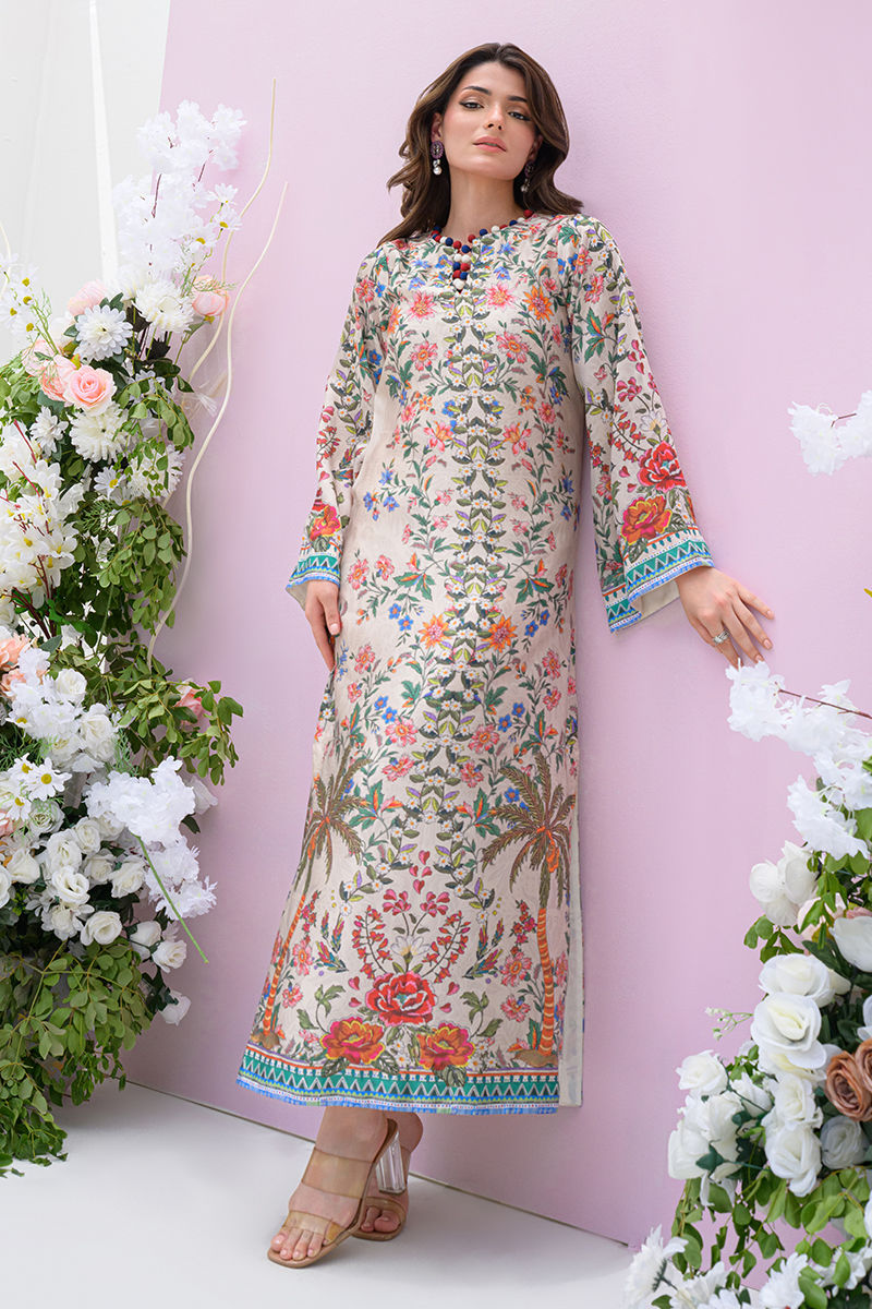 Fatima Khan | Eid Digital Silk Prints | Wildflower - by - Libasekhas UK - Registered Vendor of : Fatima Khan - 100% Original Designer Dresss