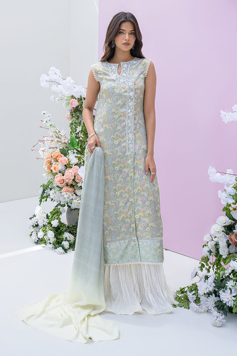 Fatima Khan | Eid Digital Silk Prints |   Dandelions - by - Libasekhas UK - Registered Vendor of : Fatima Khan - 100% Original Designer Dresss