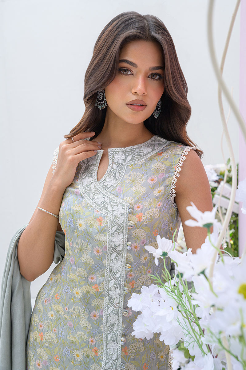 Fatima Khan | Eid Digital Silk Prints |   Dandelions - by - Libasekhas UK - Registered Vendor of : Fatima Khan - 100% Original Designer Dresss