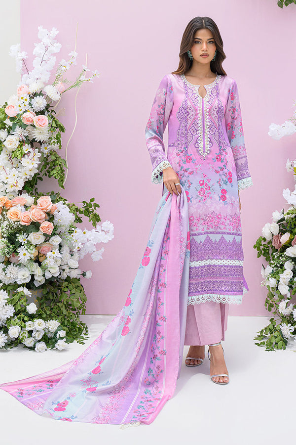 Fatima Khan | Eid Digital Silk Prints |   Gardenia - by - Libasekhas UK - Registered Vendor of : Fatima Khan - 100% Original Designer Dresss