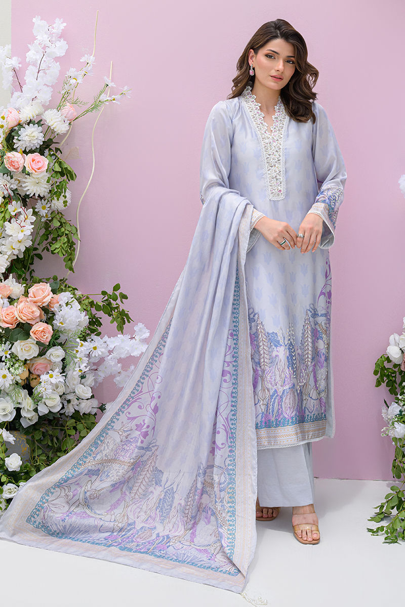 Fatima Khan | Eid Digital Silk Prints |  Dawn - by - Libasekhas UK - Registered Vendor of : Fatima Khan - 100% Original Designer Dresss