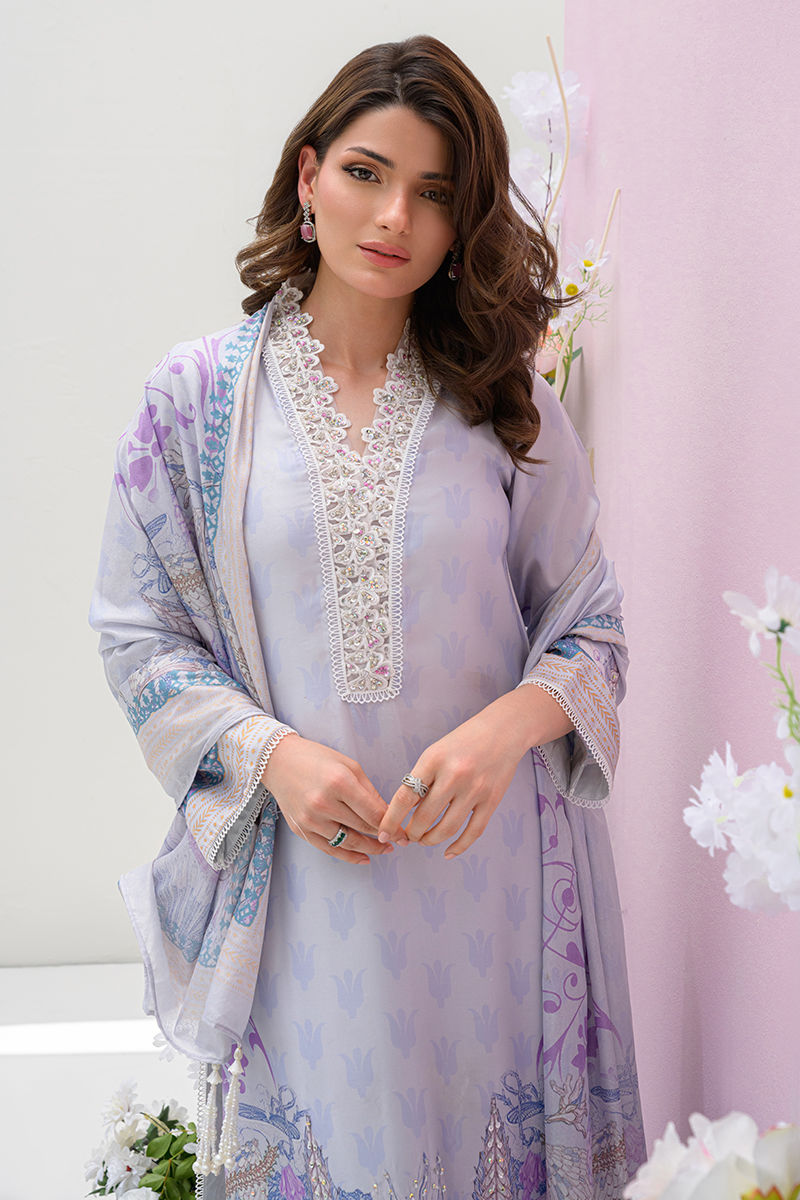Fatima Khan | Eid Digital Silk Prints |  Dawn - by - Libasekhas UK - Registered Vendor of : Fatima Khan - 100% Original Designer Dresss
