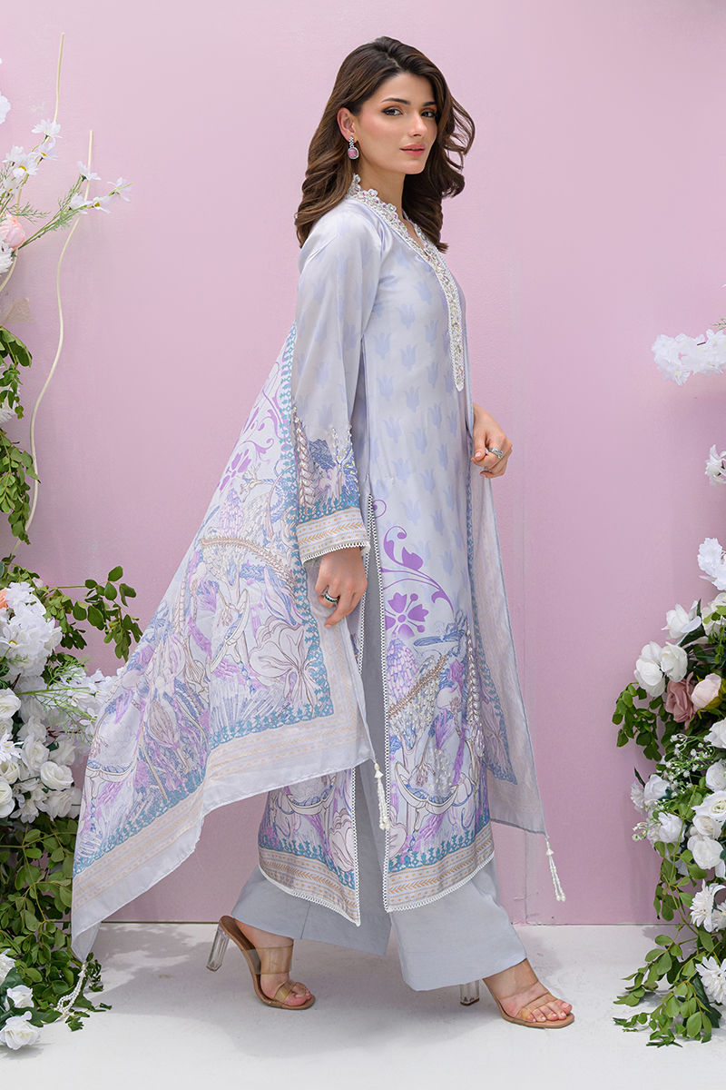 Fatima Khan | Eid Digital Silk Prints |  Dawn - by - Libasekhas UK - Registered Vendor of : Fatima Khan - 100% Original Designer Dresss