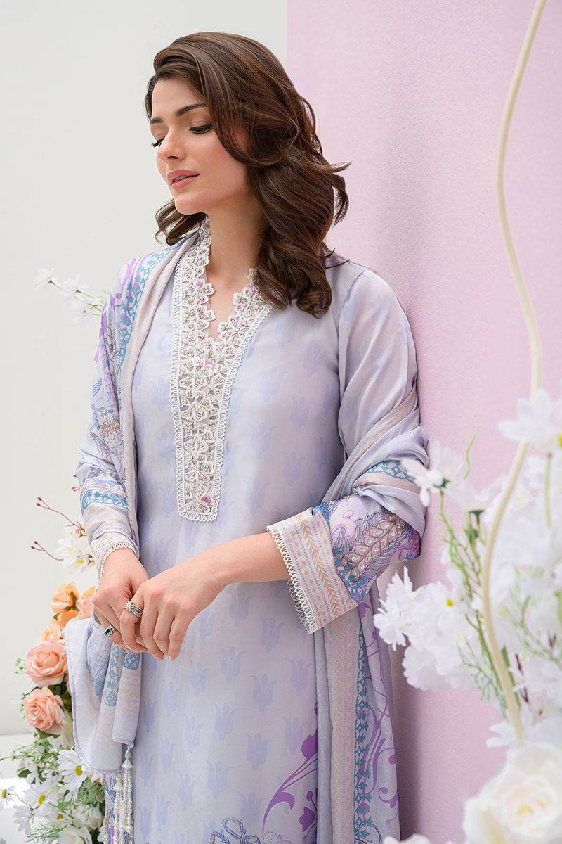 Fatima Khan | Eid Digital Silk Prints |  Dawn - by - Libasekhas UK - Registered Vendor of : Fatima Khan - 100% Original Designer Dresss