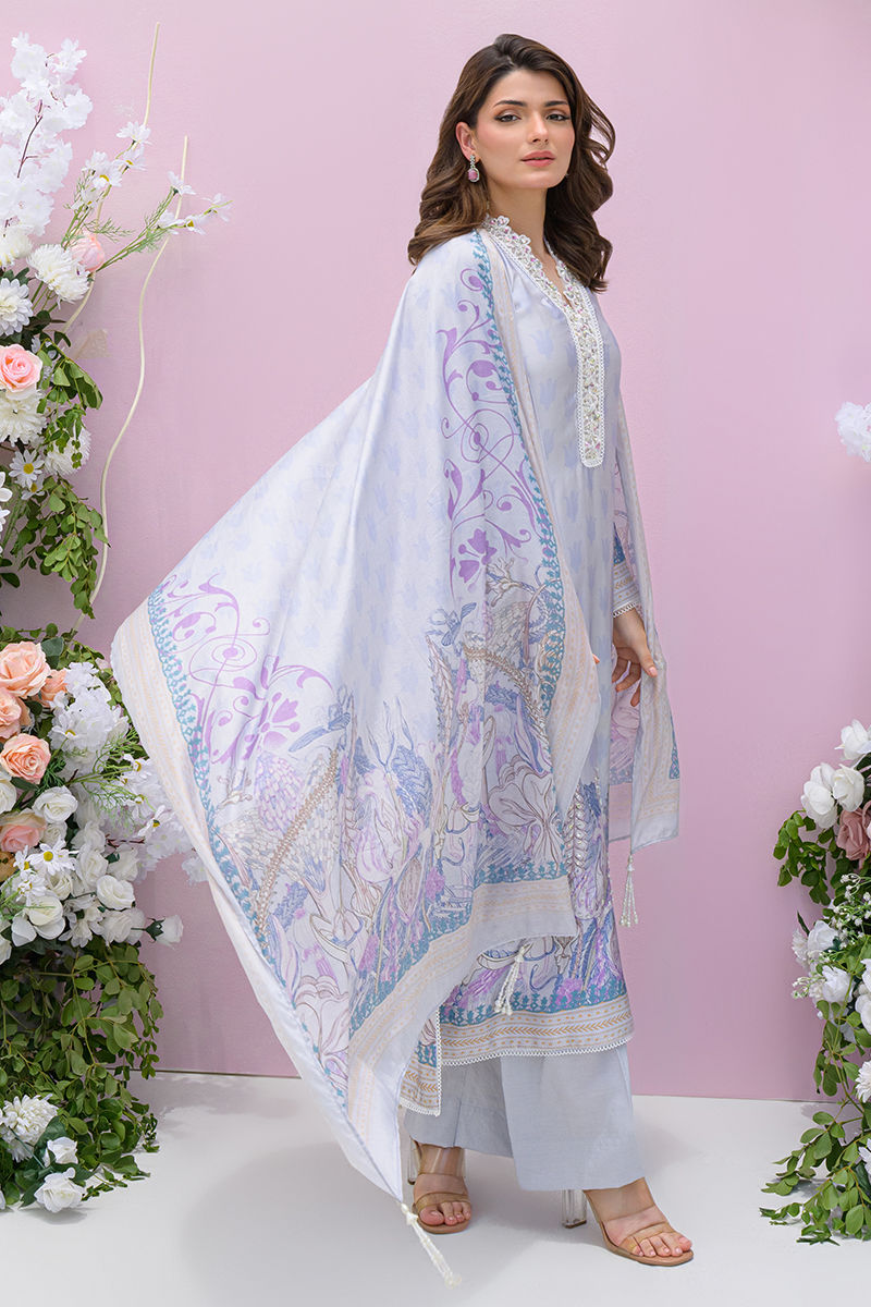 Fatima Khan | Eid Digital Silk Prints |  Dawn - by - Libasekhas UK - Registered Vendor of : Fatima Khan - 100% Original Designer Dresss