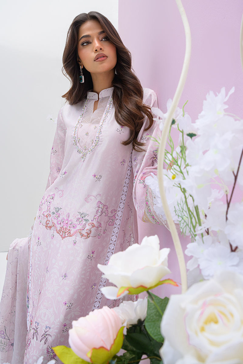 Fatima Khan | Eid Digital Silk Prints | Pastella - by - Libasekhas UK - Registered Vendor of : Fatima Khan - 100% Original Designer Dresss