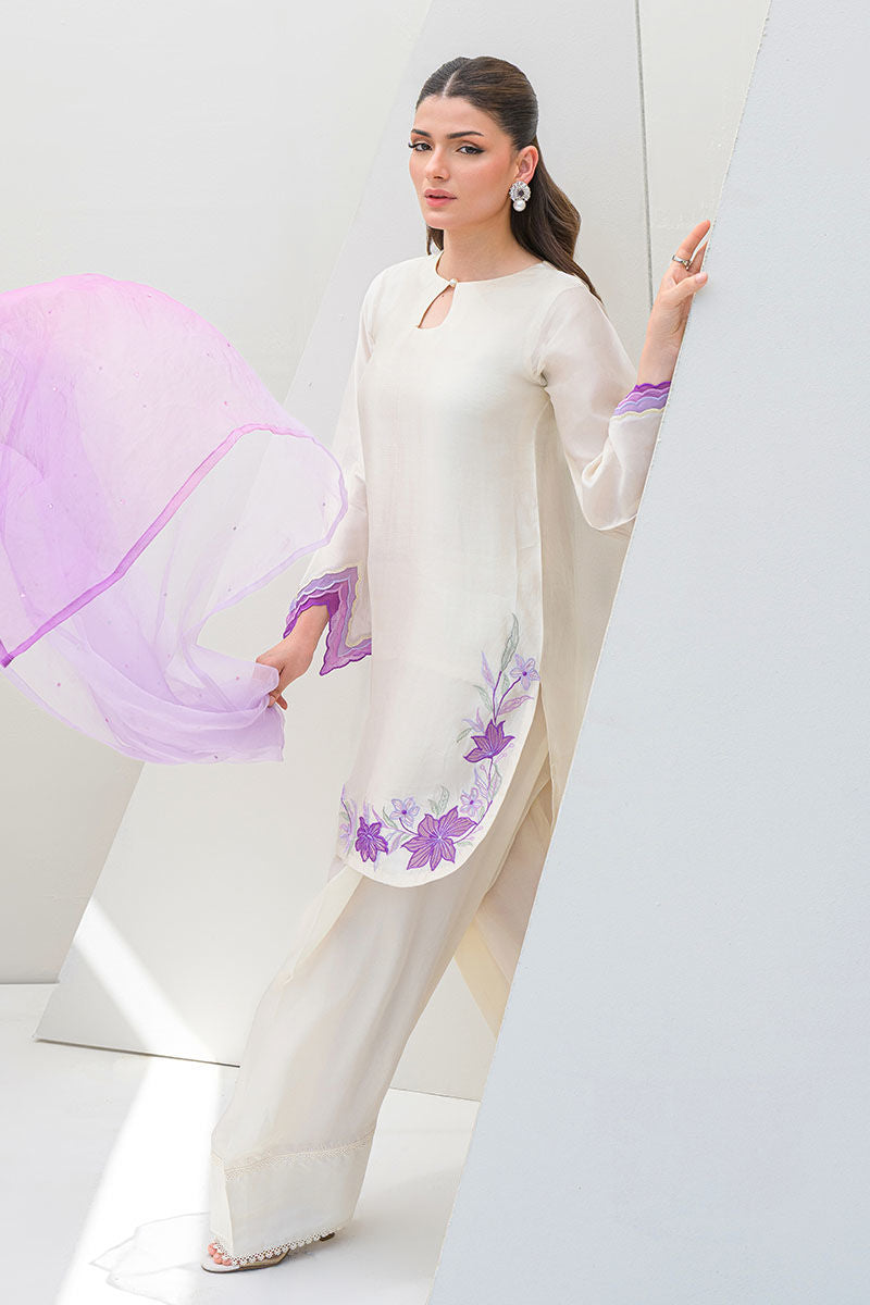 Fatima Khan | Serene Eid Luxe Pret | Majestic Ivory - by - Libasekhas UK - Registered Vendor of : Fatima Khan - 100% Original Designer Dresss