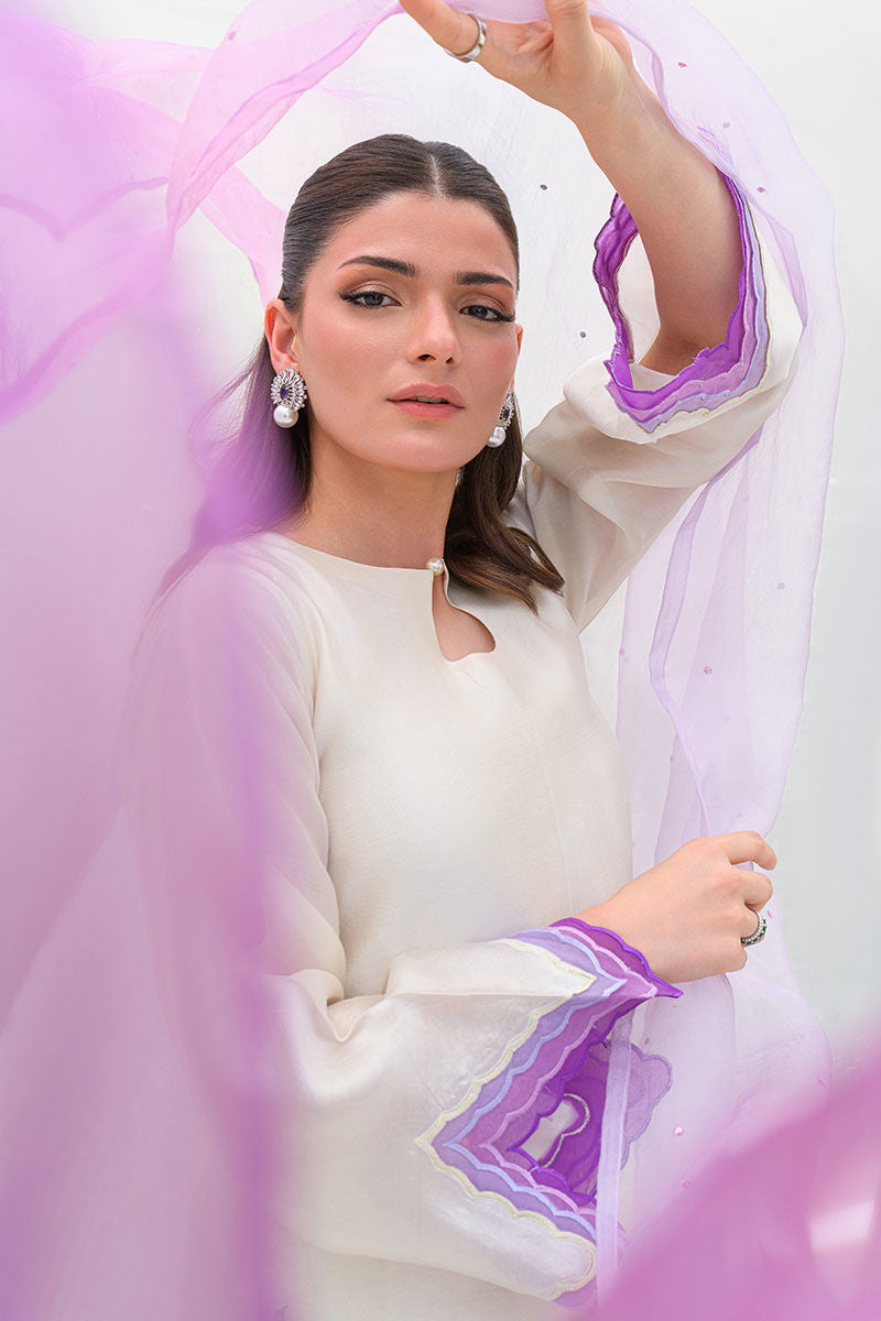 Fatima Khan | Serene Eid Luxe Pret | Majestic Ivory - by - Libasekhas UK - Registered Vendor of : Fatima Khan - 100% Original Designer Dresss